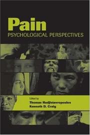 Cover of Pain by Thomas Hadjistavropoulos