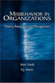Cover of Misbehavior in organizations by Yoʼav Ṿardi