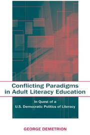 Front cover of Conflicting Paradigms in Adult Literacy Education by George Demetrion