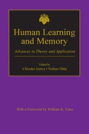 Front cover of Human learning and memory by Tsukuba International Conference on Memory (4th 2003 Tsukuba Daigaku)