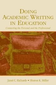 Front cover of Doing academic writing in education by Janet C. Richards
