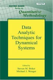 Cover of Data analytic techniques for dynamical systems by Michael J. Wenger