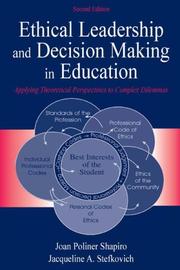 Front cover of Ethical leadership and decision making in education by Unknown