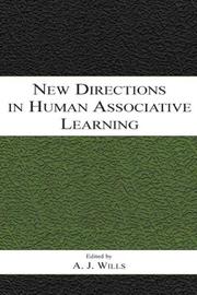 Front cover of New directions in human associative learning by Wills, A. J.