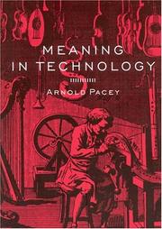 Cover of Meaning in Technology by Arnold Pacey