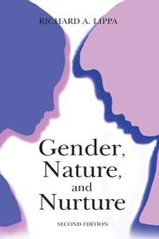 Front cover of Gender, Nature, and Nurture by Richard A. Lippa