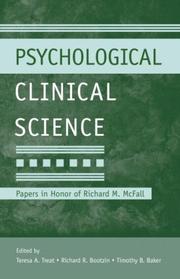 Front cover of Psychological Clinical Science by Teresa A. Treat