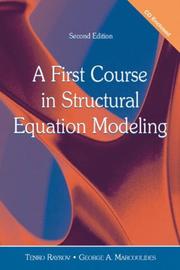 Cover of A first course in structural equation modeling by Tenko Raykov
