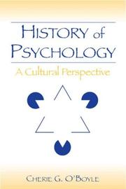 Front cover of History of psychology by Cherie Goodenow O'Boyle