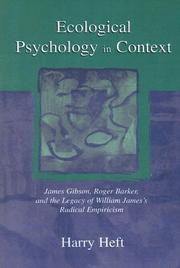Cover of Ecological Psychology in Context by Harry Heft