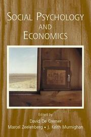 Front cover of Social Psychology and Economics by David De Cremer