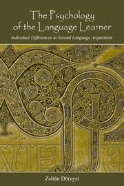 Front cover of The Psychology of the Language Learner by Zolt n Dornyei