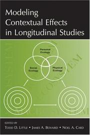Cover of Modeling contextual effects in longitudinal studies by Todd D. Little