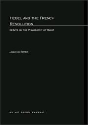 Front cover of Hegel and the French Revolution by Joachim Ritter