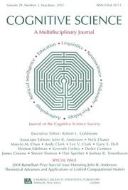 Front cover of 2004 Rumelhart Priza Special Issue Honoring John R. Anderson by Robert Goldstone