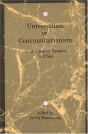 Cover of Universalism vs. communitarianism by David M. Rasmussen