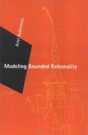 Cover of Modeling bounded rationality by Ariel Rubinstein