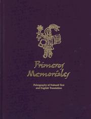 Front cover of Primeros memoriales by Bernardino de Sahagún