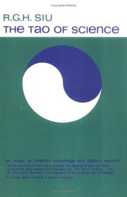 Cover of The Tao of science by R. G. H. Siu