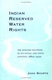 Front cover of Indian Reserved Water Rights by John Shurts