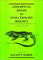 Front cover of Conceptual Issues in Evolutionary Biology by Elliott Sober