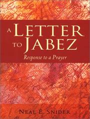 Front cover of A letter to Jabez by Neal E. Snider