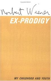 Cover of Ex-prodigy by Norbert Wiener