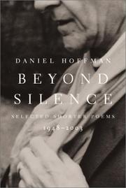 Cover of Beyond silence by Daniel G. Hoffman