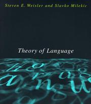 Front cover of Theory of language by Steven Weisler