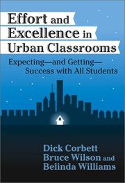 Front cover of Effort and excellence in urban classrooms by H. Dickson Corbett