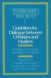 Cover of Guidelines for dialogue between Christians and Muslims by Maurice Borrmans