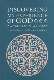 Front cover of Discovering my experience of God by Frank P. DeSiano