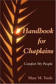 Front cover of Handbook for chaplains by Mary M. Toole