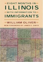 Cover of Eight months in Illinois by Oliver, William