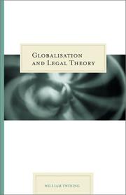 Front cover of Globalisation and legal theory by William L. Twining