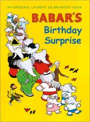 Cover of Anniversaire de Babar by Laurent de Brunhoff