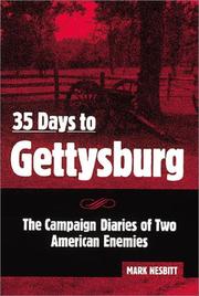 Cover of 35 days to Gettysburg by Mark Nesbitt