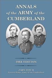 Cover of Annals of the Army of the Cumberland by Fitch, John