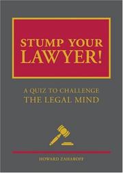 Front cover of Stump Your Lawyer by Howard Zaharoff