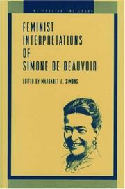 Cover of Feminist interpretations of Simone de Beauvoir by Margaret A. Simons