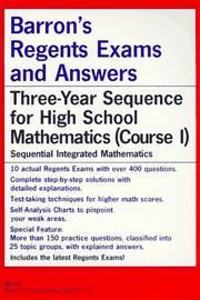 Front cover of Barron's regents exams and answers by Lester W. Schlumpf