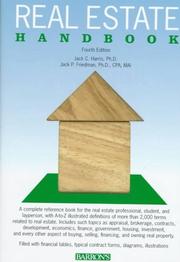 Front cover of Barron's real estate handbook by Jack C. Harris