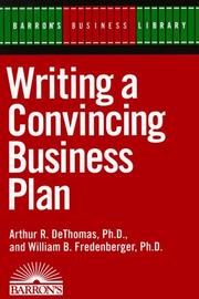 Cover of Writing a convincing business plan by Art DeThomas