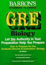 Front cover of How to prepare for the GRE biology by Snyder, John A.