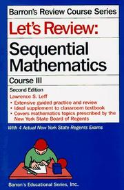 Cover of Let's review by Lawrence S. Leff