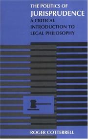 Front cover of The politics of jurisprudence by Roger Cotterrell
