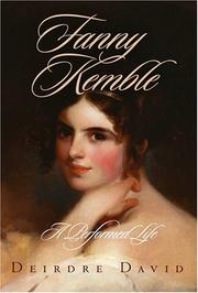 Cover of Fanny Kemble by Deirdre David