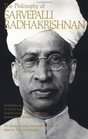 Front cover of The philosophy of Sarvepalli Radhakrishnan by Sarvepalli Radhakrishnan