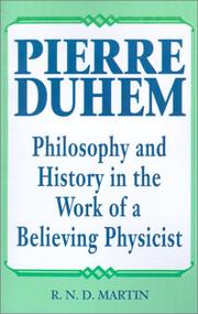 Front cover of Pierre Duhem by R. Niall D. Martin