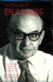 Front cover of The philosophy of Paul Weiss by Paul Weiss
